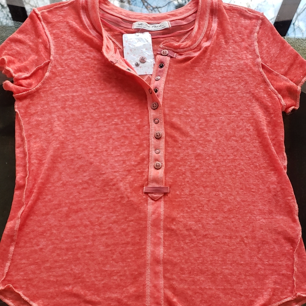 WOMEN'S FREE PEOPLE KIA TEE ORANGE SIZE MEDIUM - Picture 3 of 12